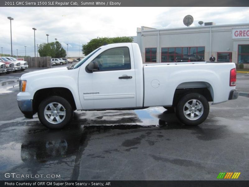 Summit White / Ebony 2011 GMC Sierra 1500 SLE Regular Cab