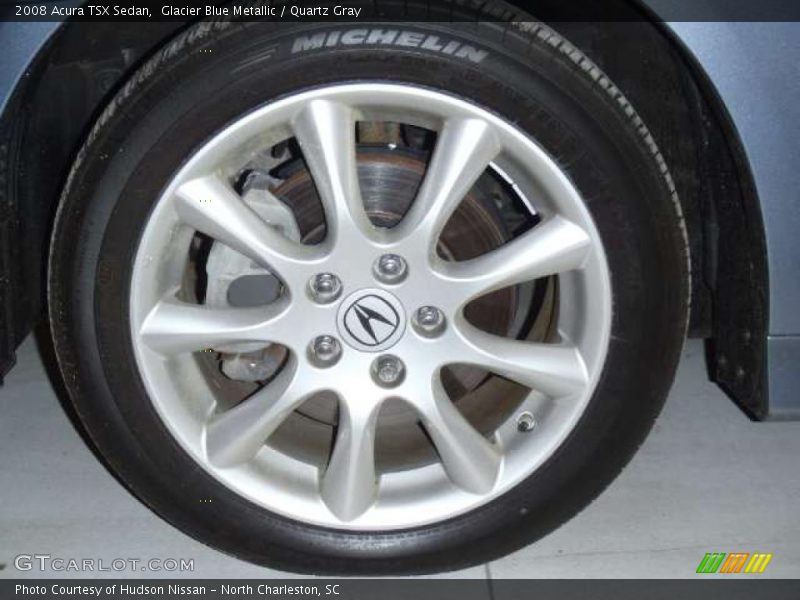 Glacier Blue Metallic / Quartz Gray 2008 Acura TSX Sedan