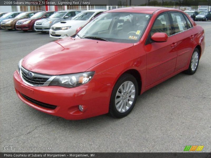 Lightning Red / Ivory 2008 Subaru Impreza 2.5i Sedan