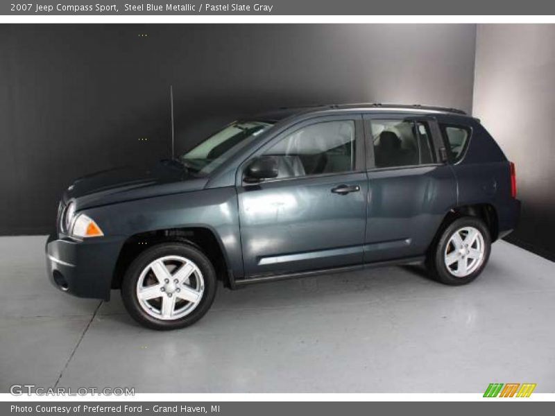 Steel Blue Metallic / Pastel Slate Gray 2007 Jeep Compass Sport