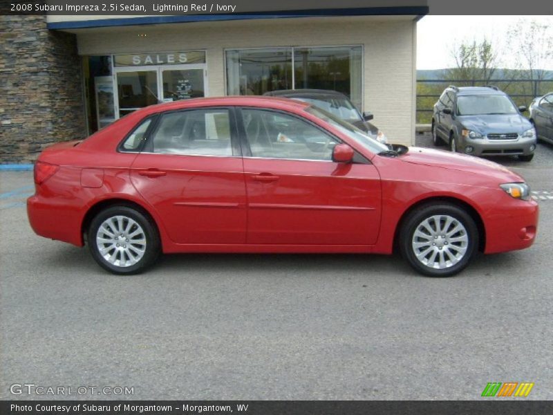 Lightning Red / Ivory 2008 Subaru Impreza 2.5i Sedan