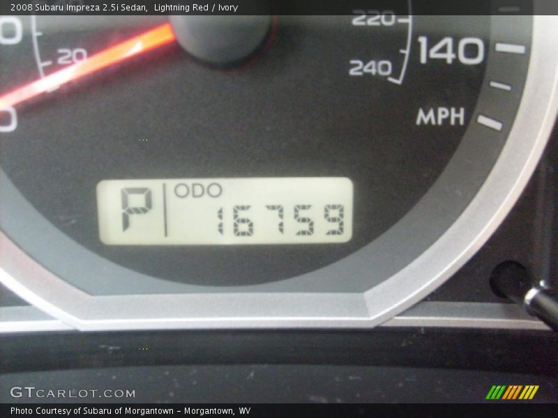 Lightning Red / Ivory 2008 Subaru Impreza 2.5i Sedan