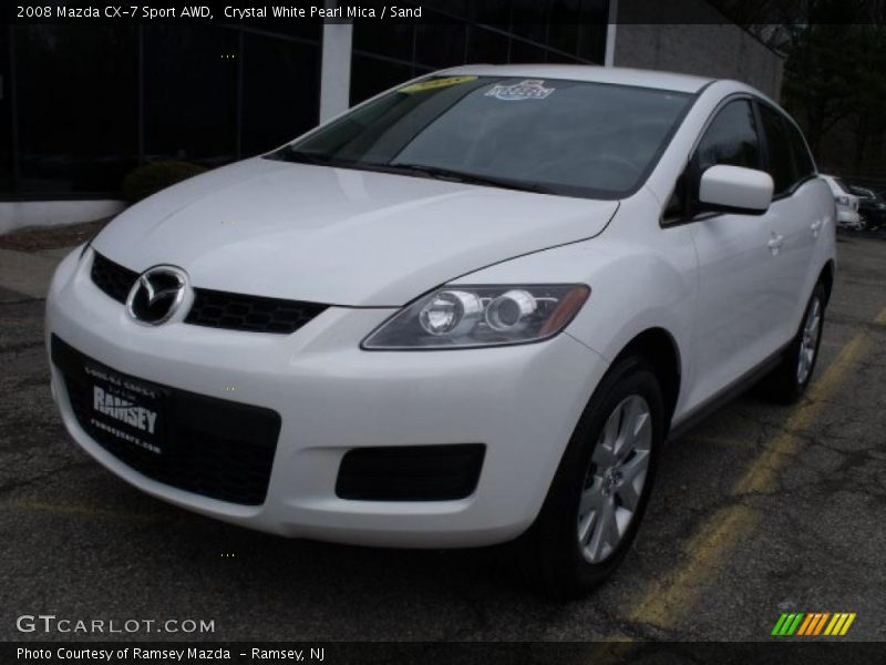 Crystal White Pearl Mica / Sand 2008 Mazda CX-7 Sport AWD