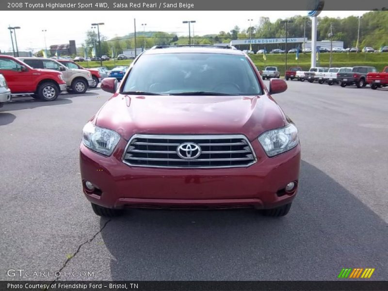 Salsa Red Pearl / Sand Beige 2008 Toyota Highlander Sport 4WD