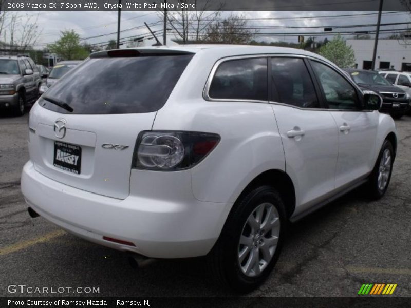 Crystal White Pearl Mica / Sand 2008 Mazda CX-7 Sport AWD