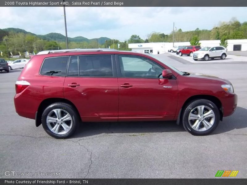 Salsa Red Pearl / Sand Beige 2008 Toyota Highlander Sport 4WD