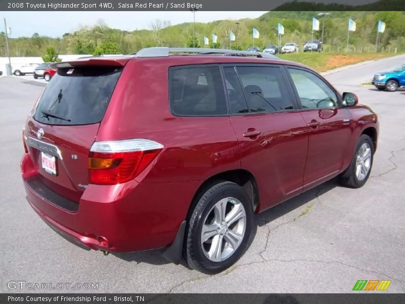 Salsa Red Pearl / Sand Beige 2008 Toyota Highlander Sport 4WD