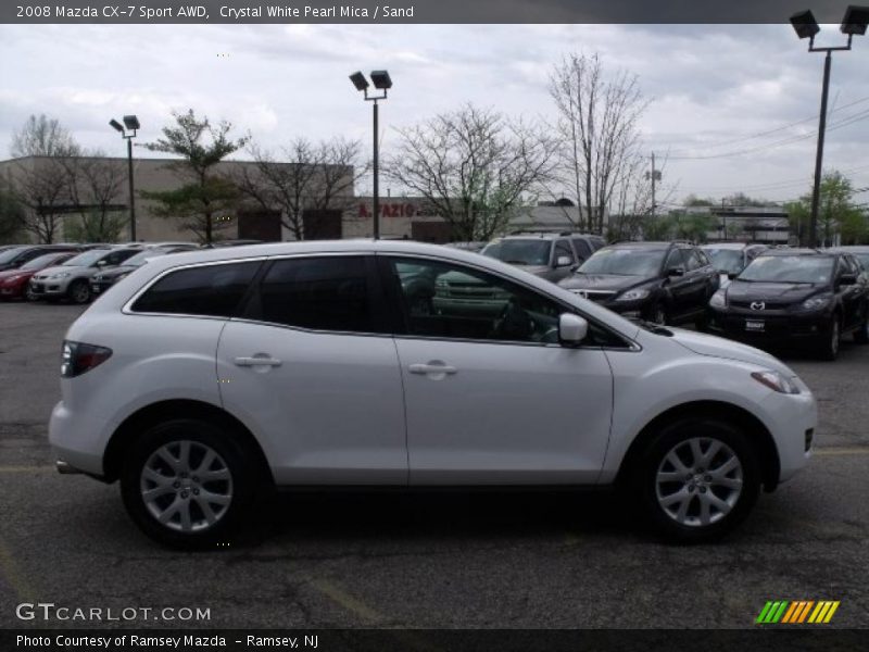 Crystal White Pearl Mica / Sand 2008 Mazda CX-7 Sport AWD