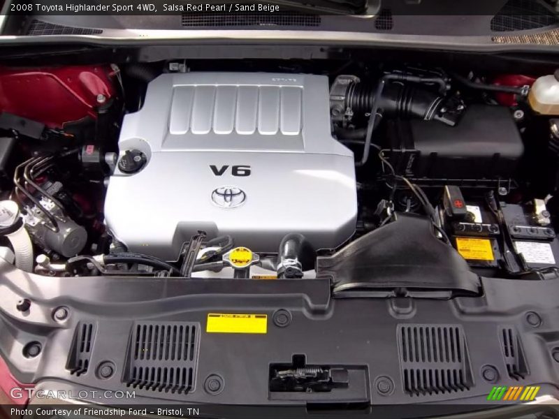 Salsa Red Pearl / Sand Beige 2008 Toyota Highlander Sport 4WD