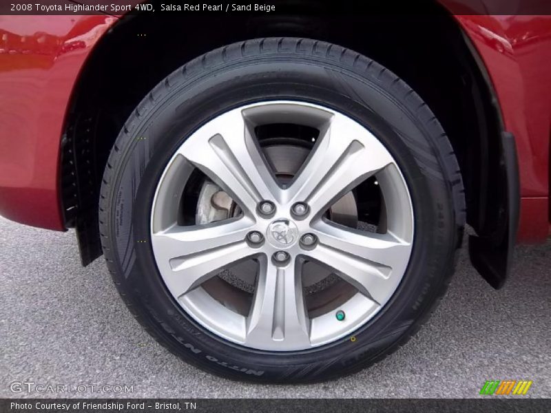 Salsa Red Pearl / Sand Beige 2008 Toyota Highlander Sport 4WD
