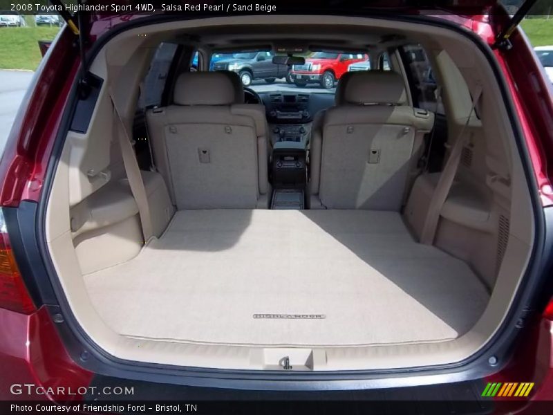 Salsa Red Pearl / Sand Beige 2008 Toyota Highlander Sport 4WD