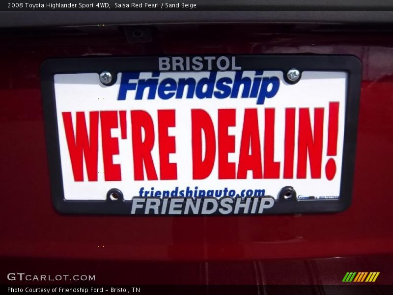 Salsa Red Pearl / Sand Beige 2008 Toyota Highlander Sport 4WD