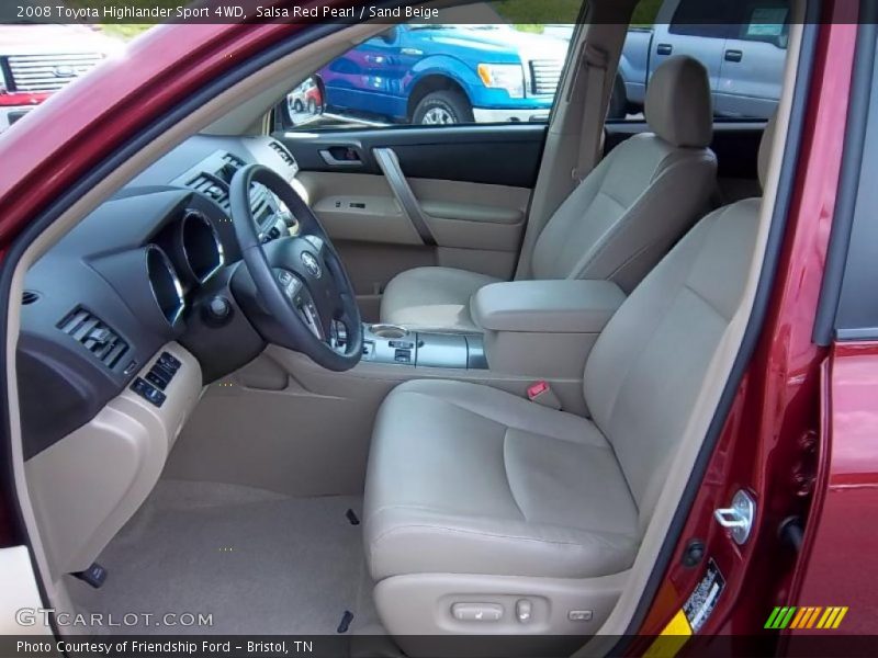 Salsa Red Pearl / Sand Beige 2008 Toyota Highlander Sport 4WD