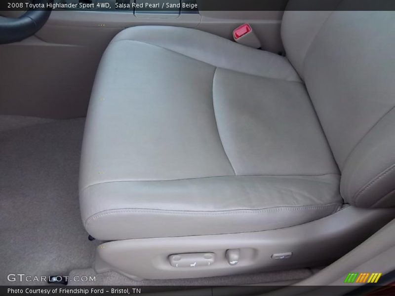 Salsa Red Pearl / Sand Beige 2008 Toyota Highlander Sport 4WD