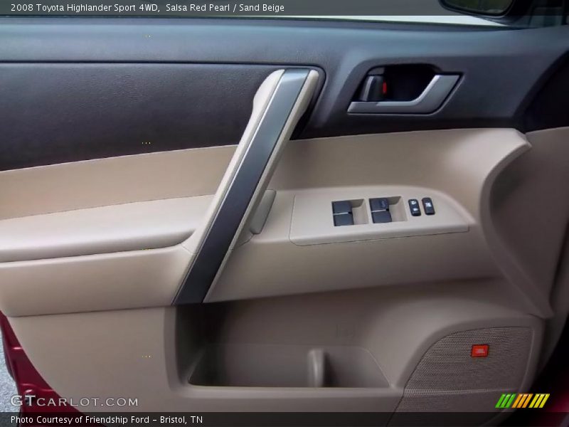 Salsa Red Pearl / Sand Beige 2008 Toyota Highlander Sport 4WD