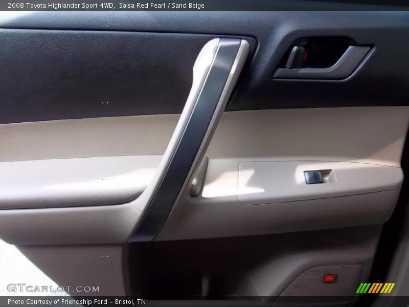 Salsa Red Pearl / Sand Beige 2008 Toyota Highlander Sport 4WD