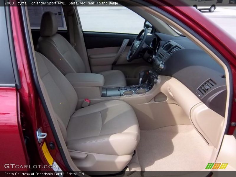 Salsa Red Pearl / Sand Beige 2008 Toyota Highlander Sport 4WD