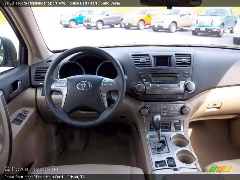 Salsa Red Pearl / Sand Beige 2008 Toyota Highlander Sport 4WD