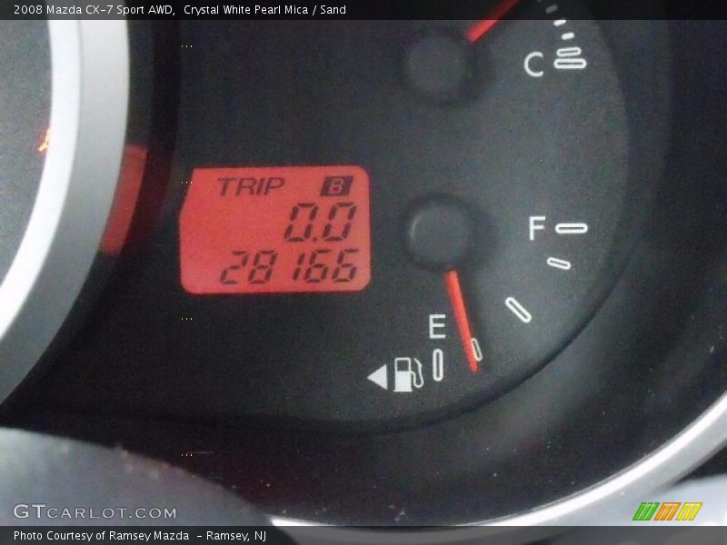 Crystal White Pearl Mica / Sand 2008 Mazda CX-7 Sport AWD