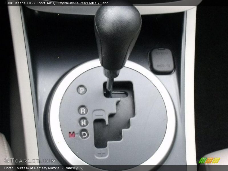 Crystal White Pearl Mica / Sand 2008 Mazda CX-7 Sport AWD
