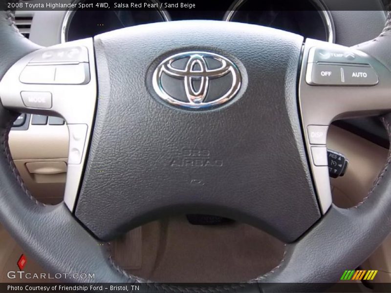 Salsa Red Pearl / Sand Beige 2008 Toyota Highlander Sport 4WD