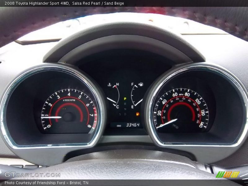 Salsa Red Pearl / Sand Beige 2008 Toyota Highlander Sport 4WD