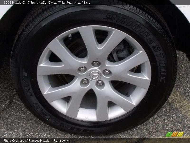 Crystal White Pearl Mica / Sand 2008 Mazda CX-7 Sport AWD