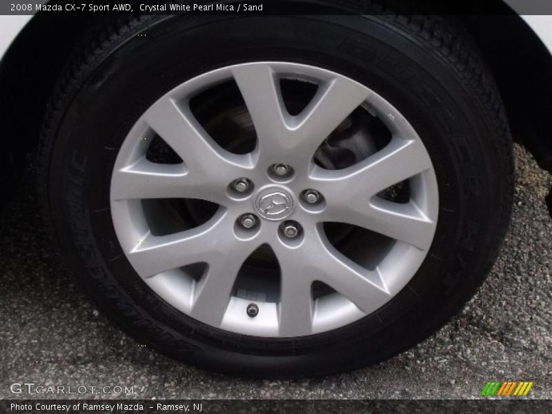 Crystal White Pearl Mica / Sand 2008 Mazda CX-7 Sport AWD