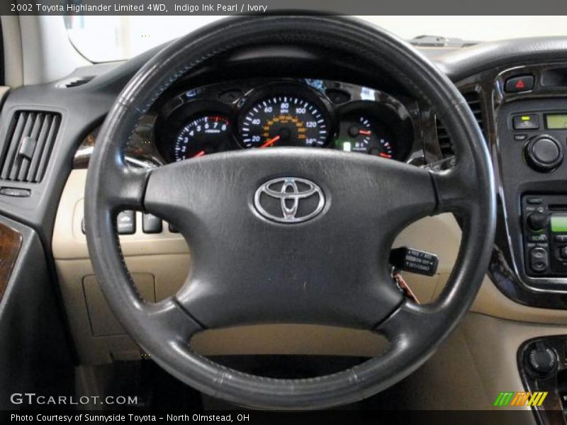 Indigo Ink Pearl / Ivory 2002 Toyota Highlander Limited 4WD