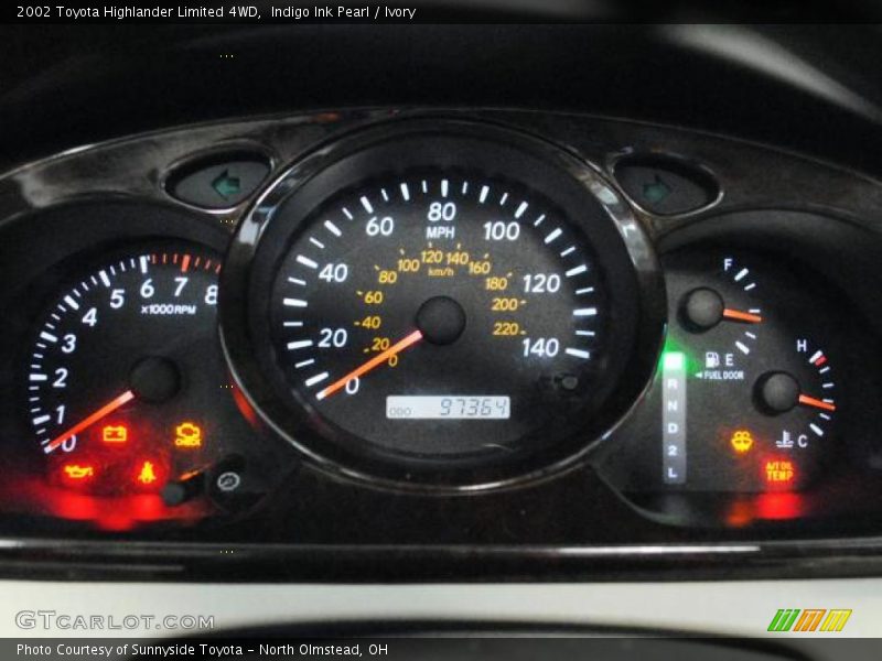 Indigo Ink Pearl / Ivory 2002 Toyota Highlander Limited 4WD