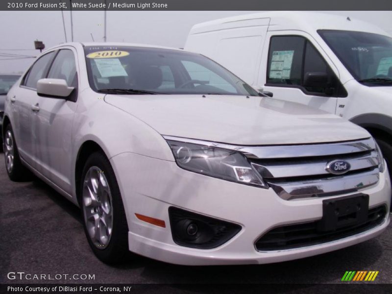 White Suede / Medium Light Stone 2010 Ford Fusion SE
