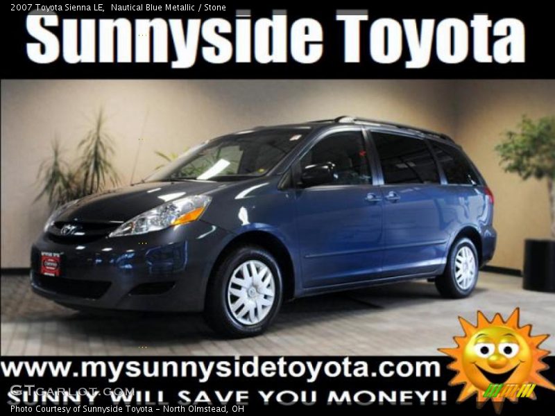 Nautical Blue Metallic / Stone 2007 Toyota Sienna LE