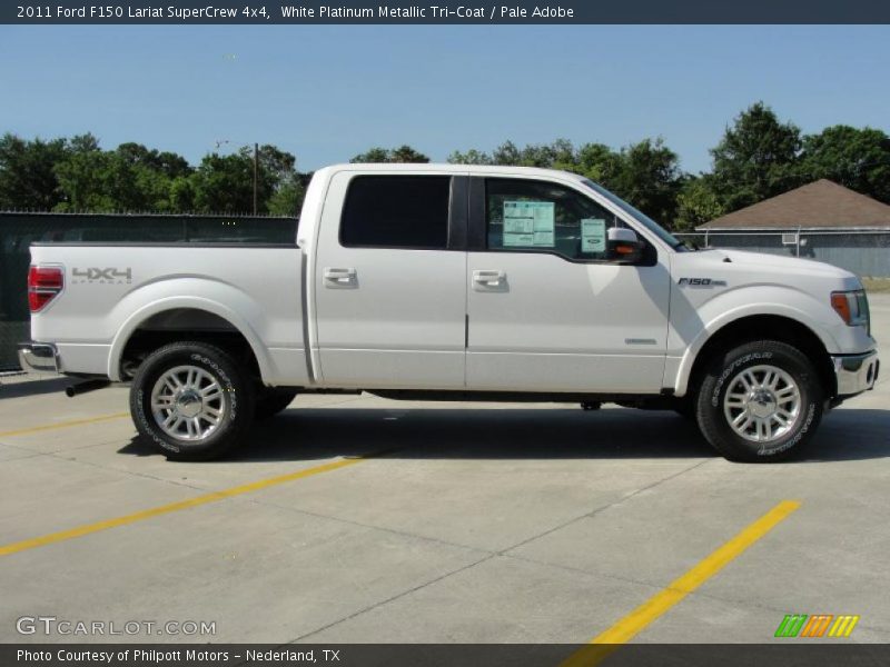 White Platinum Metallic Tri-Coat / Pale Adobe 2011 Ford F150 Lariat SuperCrew 4x4