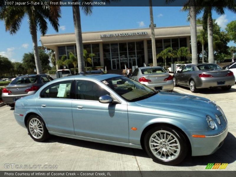 Frost Blue Metallic / Ivory/Mocha 2007 Jaguar S-Type 3.0