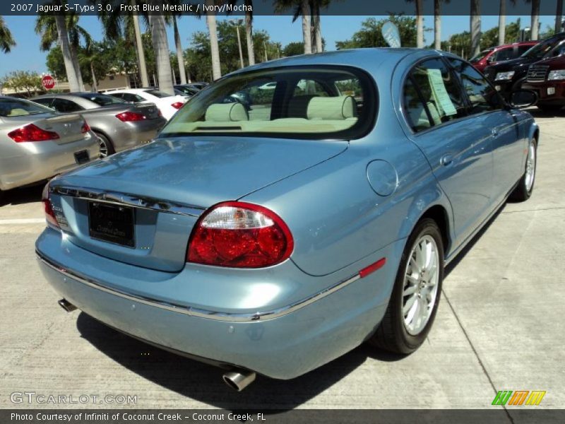 Frost Blue Metallic / Ivory/Mocha 2007 Jaguar S-Type 3.0