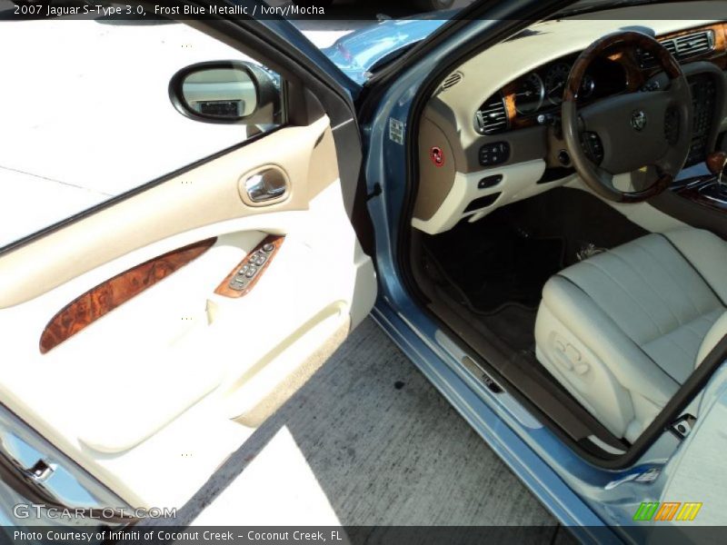 Frost Blue Metallic / Ivory/Mocha 2007 Jaguar S-Type 3.0