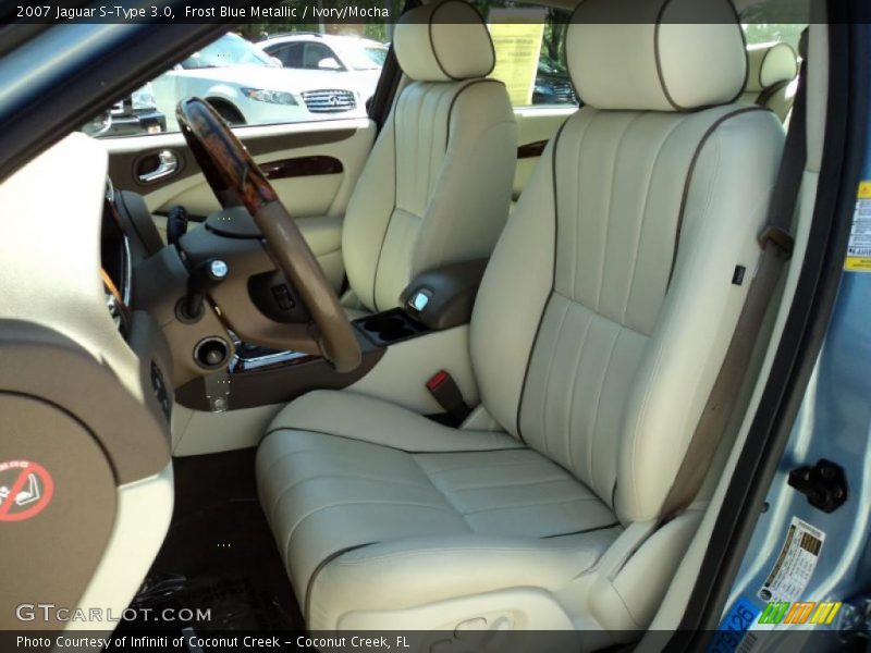 Frost Blue Metallic / Ivory/Mocha 2007 Jaguar S-Type 3.0