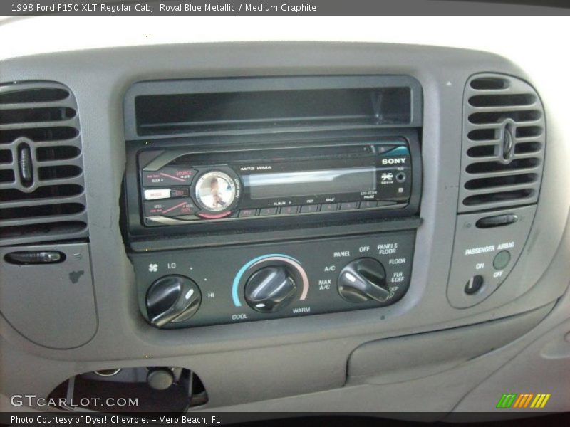 Royal Blue Metallic / Medium Graphite 1998 Ford F150 XLT Regular Cab