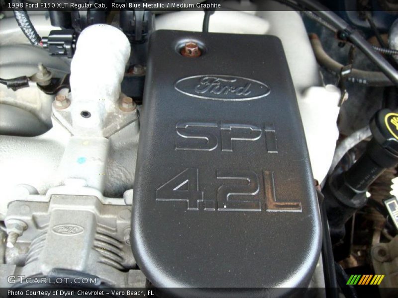 Royal Blue Metallic / Medium Graphite 1998 Ford F150 XLT Regular Cab