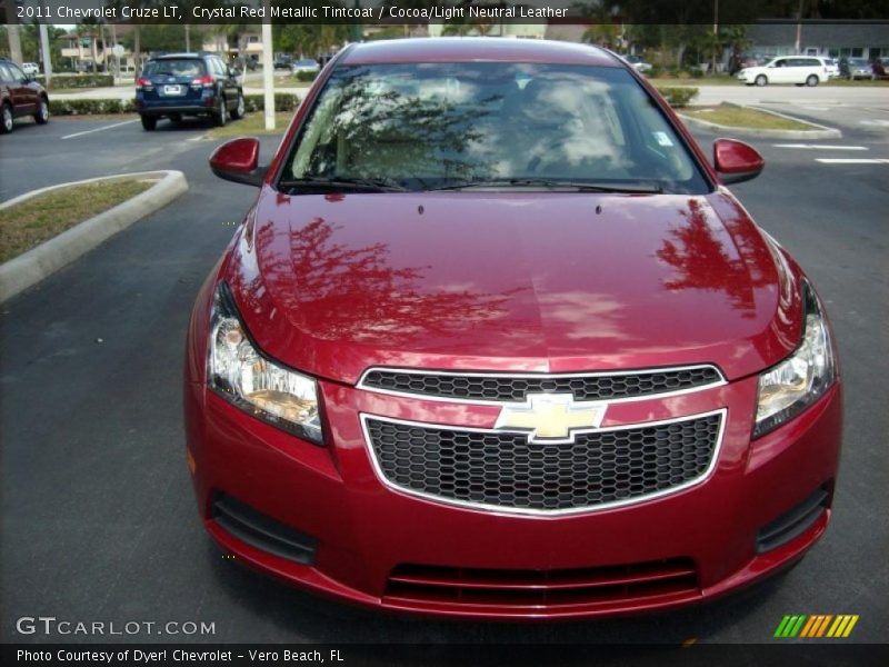 Crystal Red Metallic Tintcoat / Cocoa/Light Neutral Leather 2011 Chevrolet Cruze LT