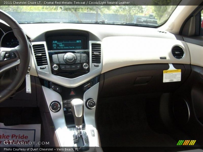 Crystal Red Metallic Tintcoat / Cocoa/Light Neutral Leather 2011 Chevrolet Cruze LT