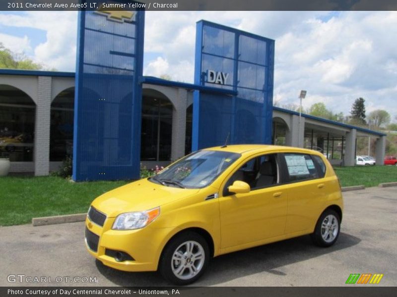 Summer Yellow / Charcoal 2011 Chevrolet Aveo Aveo5 LT