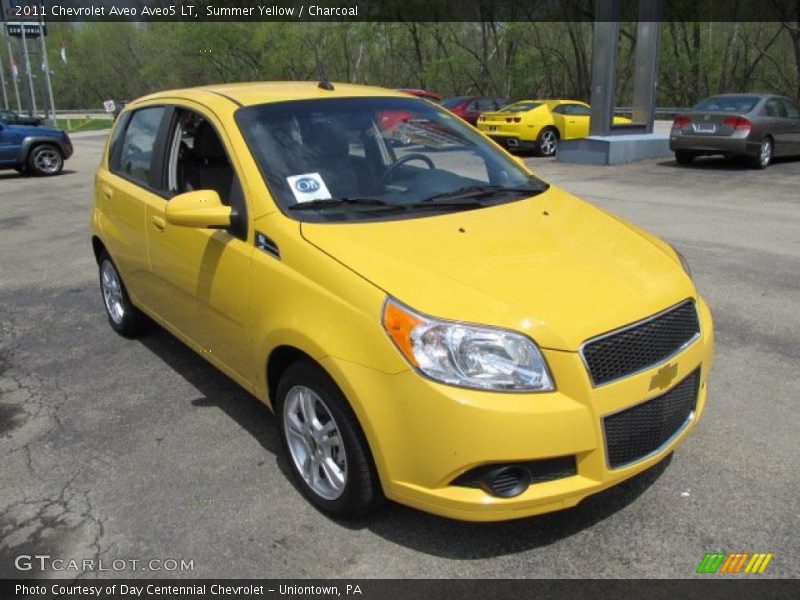 Summer Yellow / Charcoal 2011 Chevrolet Aveo Aveo5 LT