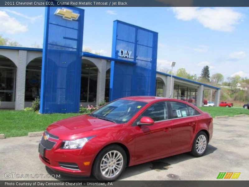 Crystal Red Metallic Tintcoat / Jet Black 2011 Chevrolet Cruze ECO