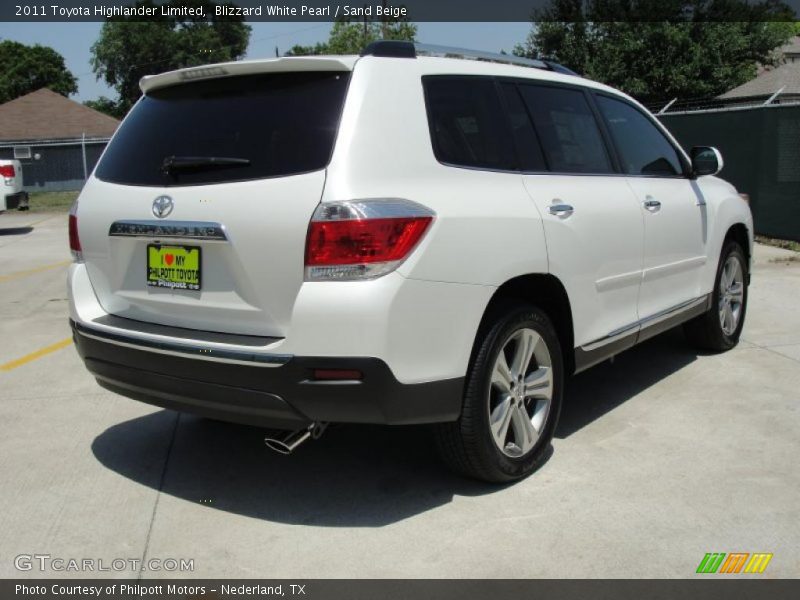 Blizzard White Pearl / Sand Beige 2011 Toyota Highlander Limited