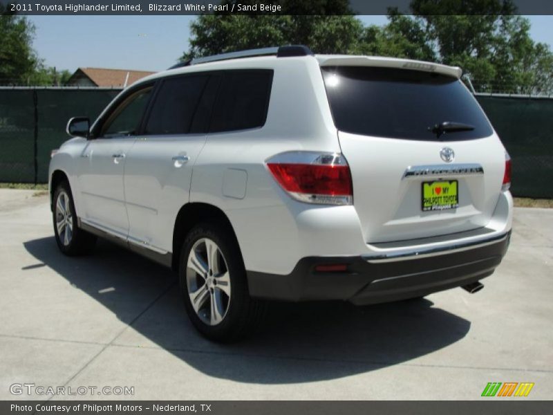 Blizzard White Pearl / Sand Beige 2011 Toyota Highlander Limited