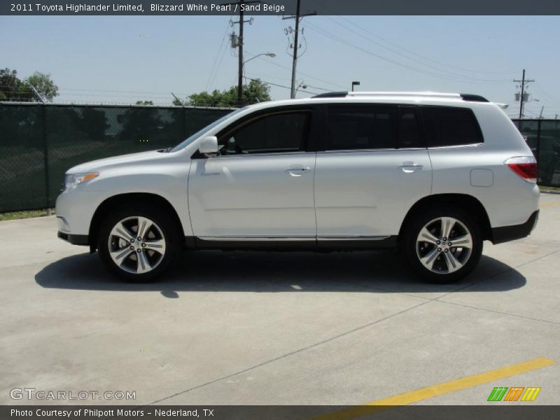 Blizzard White Pearl / Sand Beige 2011 Toyota Highlander Limited