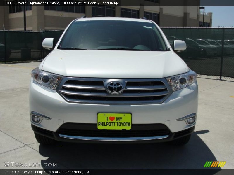Blizzard White Pearl / Sand Beige 2011 Toyota Highlander Limited