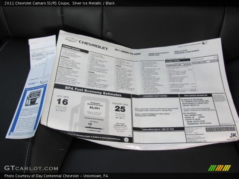Silver Ice Metallic / Black 2011 Chevrolet Camaro SS/RS Coupe