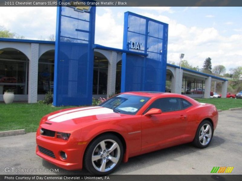 Inferno Orange Metallic / Black 2011 Chevrolet Camaro SS/RS Coupe